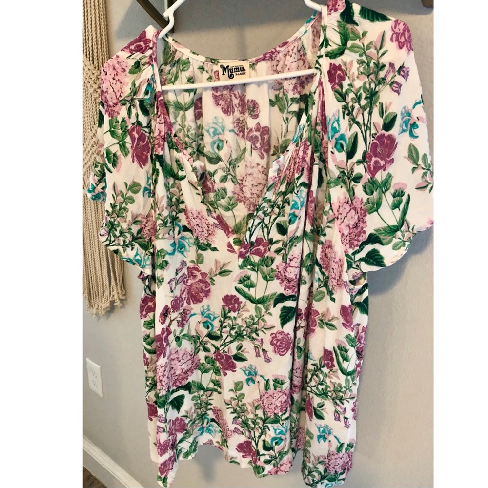 Show Me Your Mumu Poppies & Cream Top